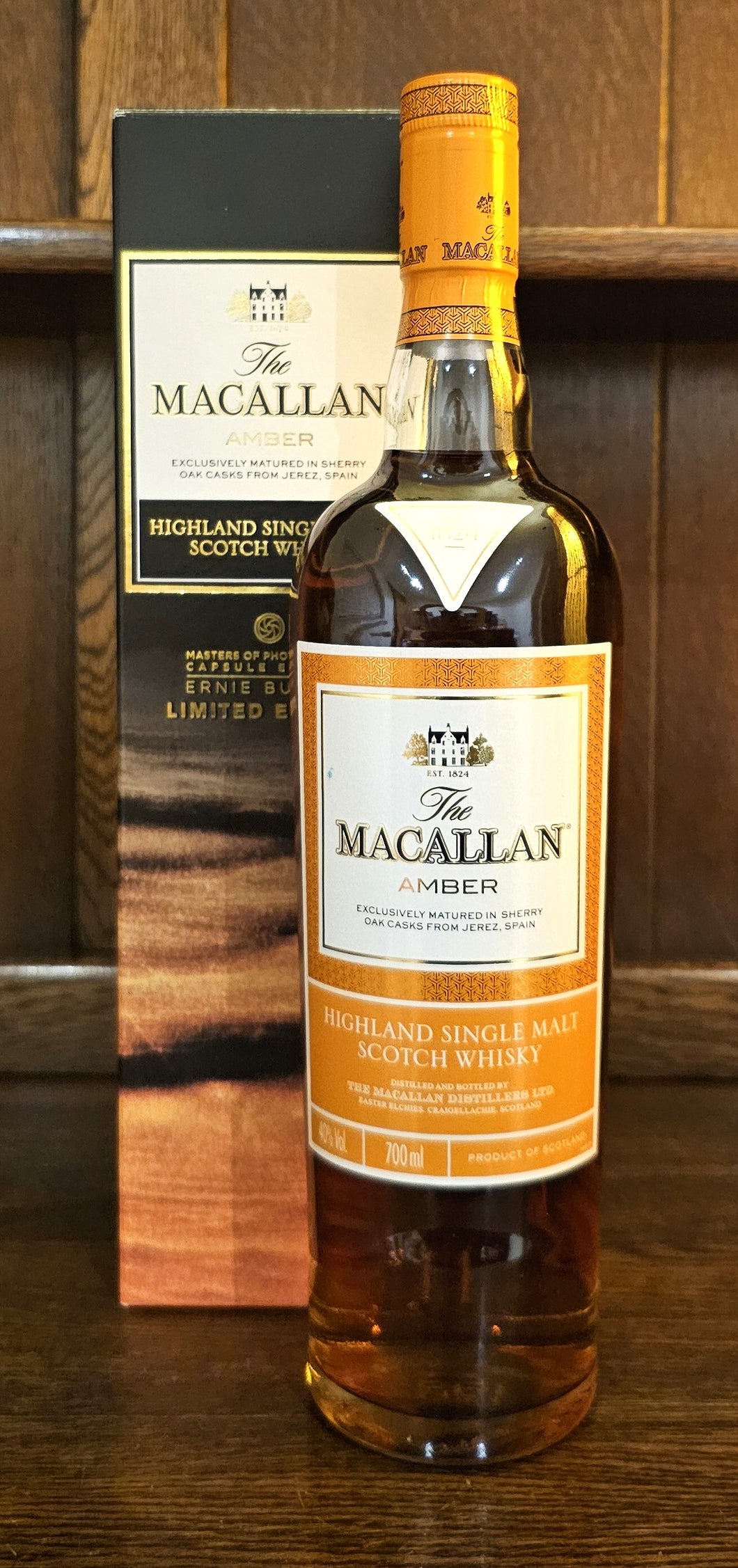 The Macallan Amber Ernie Button Limited Edition Single Malt 43%ABV 70cl