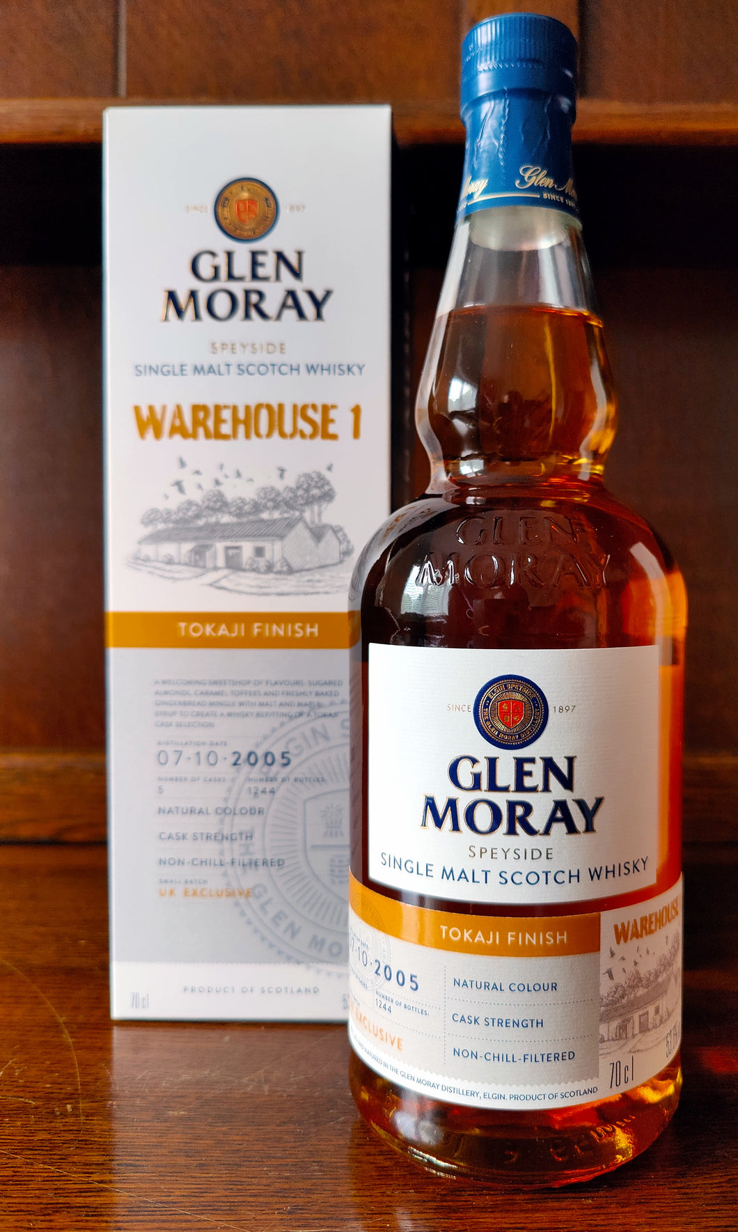 Glen Moray Warehouse 1 Tokaji Finish 15yr Old Single Malt Whisky 53.6%ABV 70cl