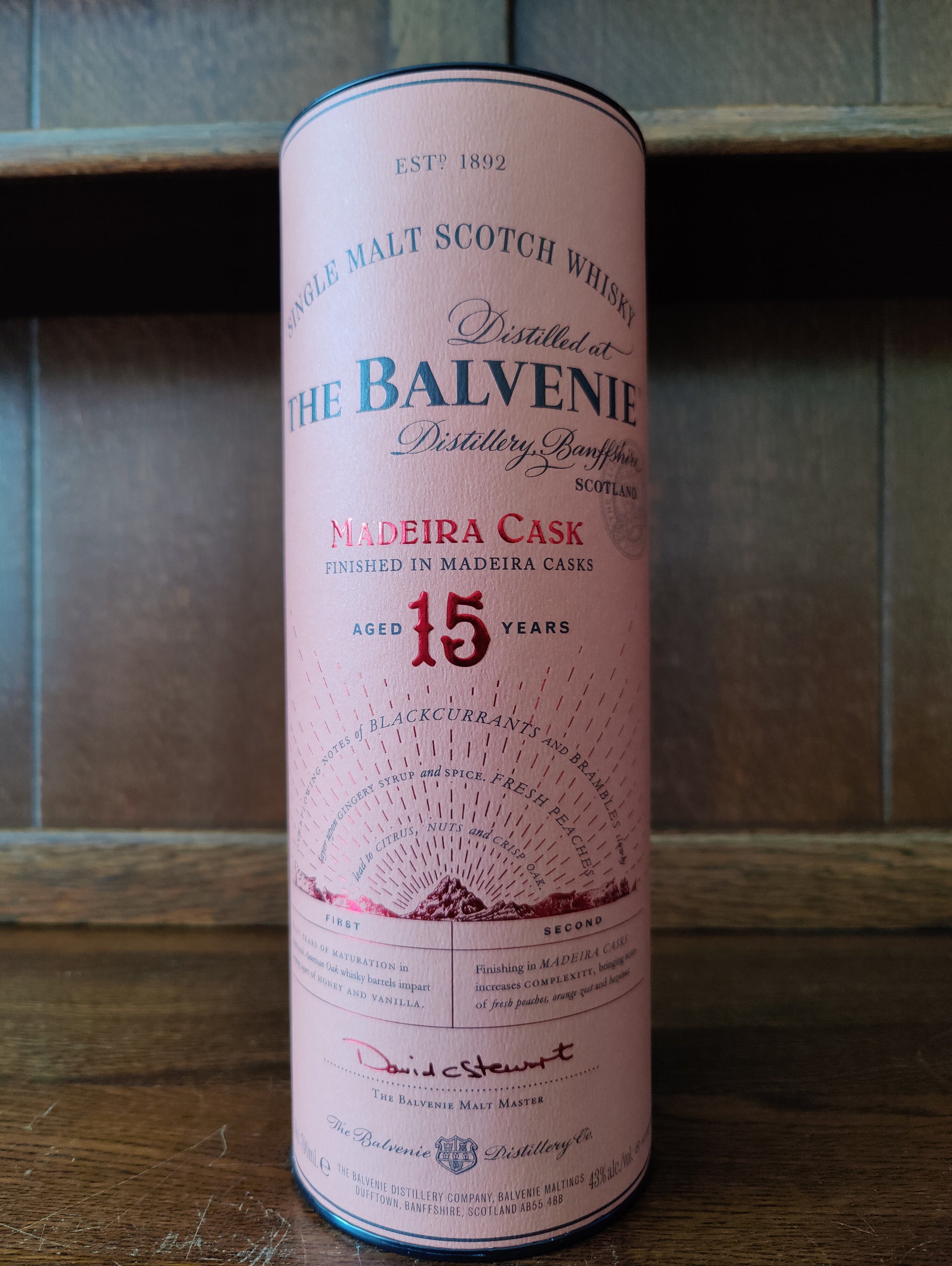 Balvenie Madeira Cask 15yr Scotch Single Malt Whisky 43%ABV 70cl