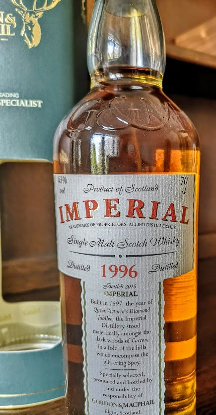 Gordon & MacPhail Imperial 1996 19yr Old Single Malt 43%ABV 70cl