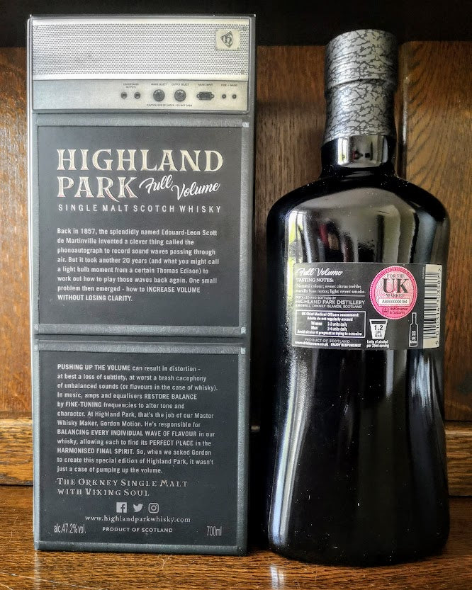 Highland Park Full Volume with 7 Inch Vinyl Record Single Malt