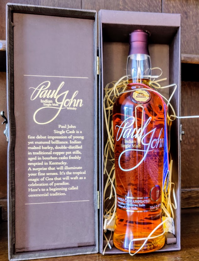 Paul John Cask #4611 Single Malt UK Exclusive Bourbon Cask 60%ABV 70cl